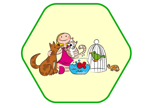 pet-sitter hexagono logo